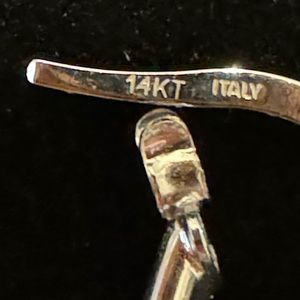 Twisted Hoop Earrings 14K White Gold